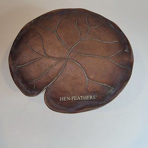 Hen-Feathers Accents for the Home and Garden Candle Pedestal Lily Pad Resin #2